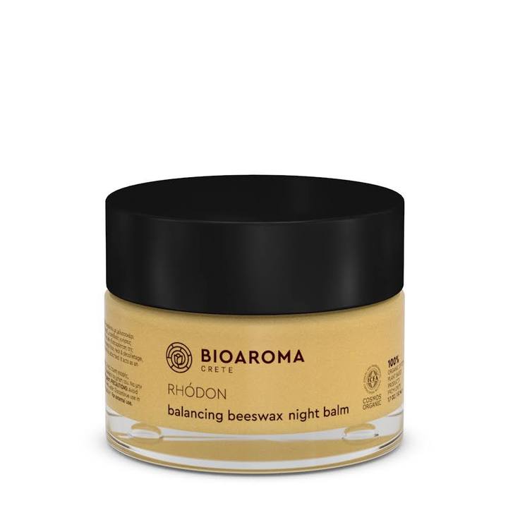 Bioaroma Crete Rhodon Organic Balancing Beeswax Night Balm 50ml